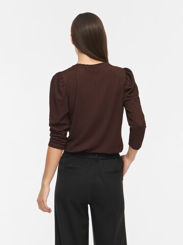 VILA Shirt 'VIAnine' in Brown