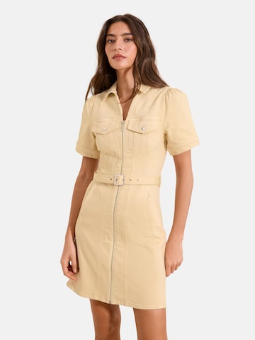 Lipsy Shirt dress in Yellow: front