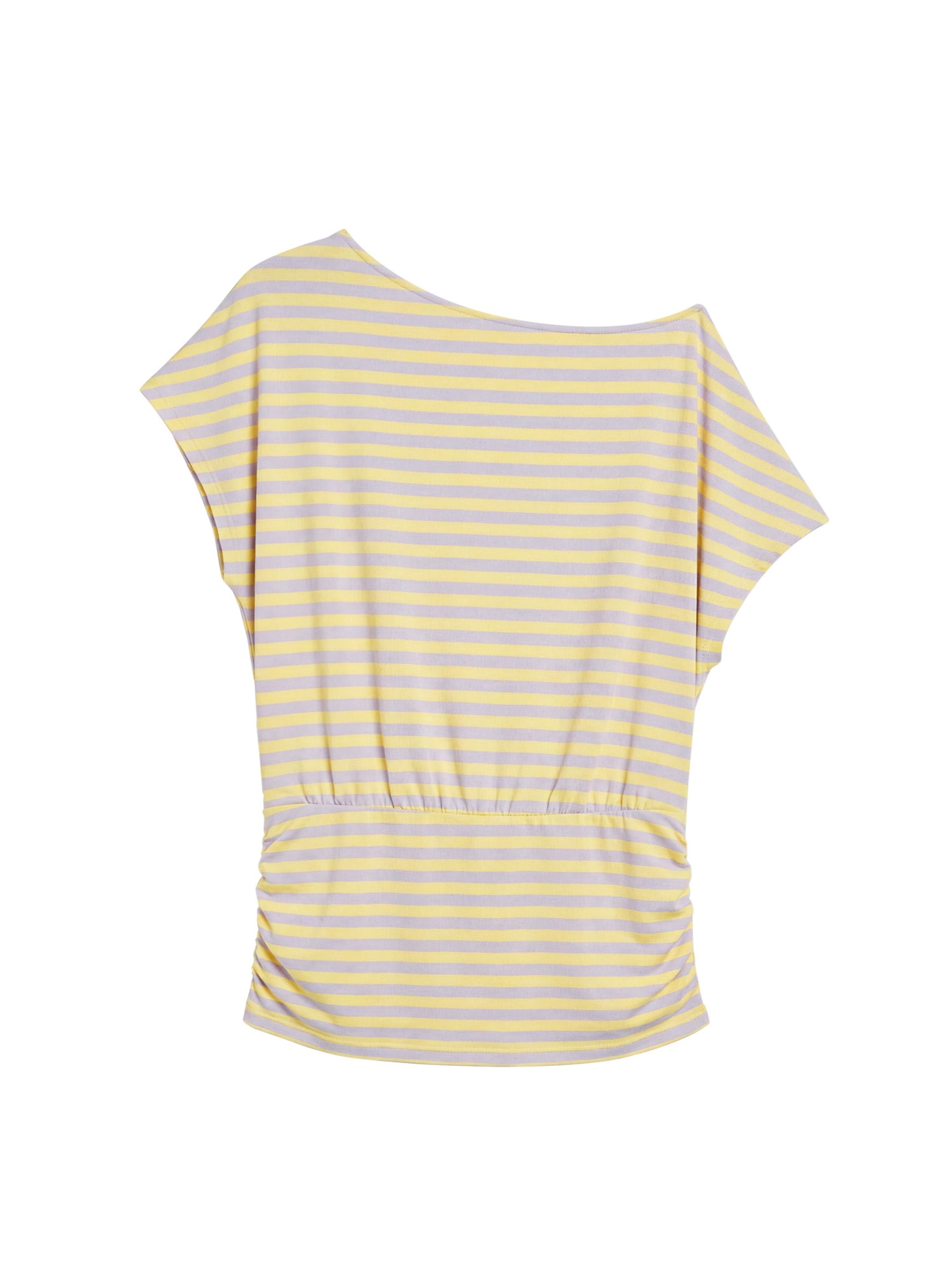 Pull&Bear T-shirt en XS en jaune clair / violet clair, Vue avec produit