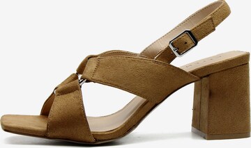 Celena Strap sandal 'Christel' in Brown