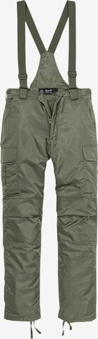 Brandit Athletic Pants 'Thermal Dungarees' in Green: front
