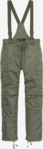 Brandit Regular Athletic Pants 'Thermal Dungarees' in Green: front