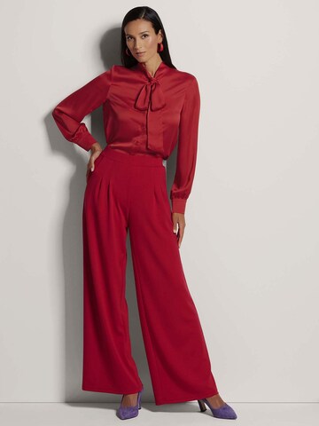MADELEINE Wide leg Bandplooibroek in Rood