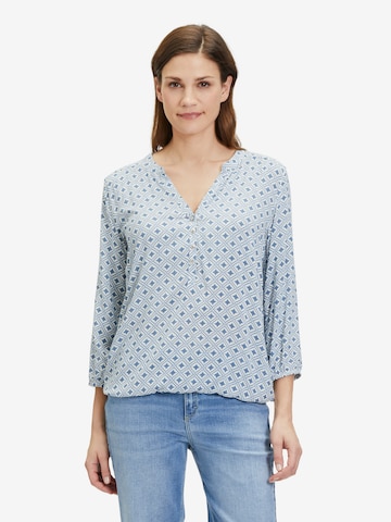 Cartoon Blouse in Blue: front