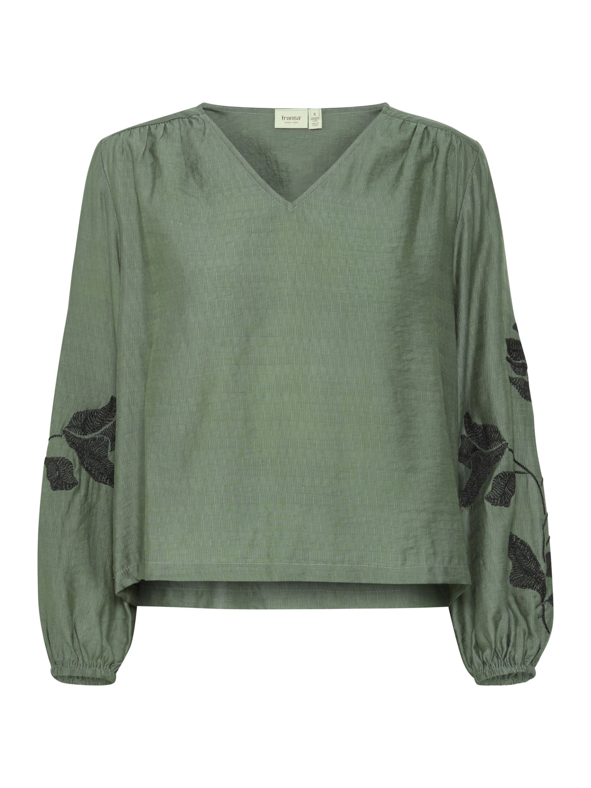 Fransa Bluse 'HARBO' in Grün: Vorderseite