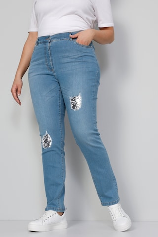 MIAMODA Slimfit Jeans in Blauw: voorkant