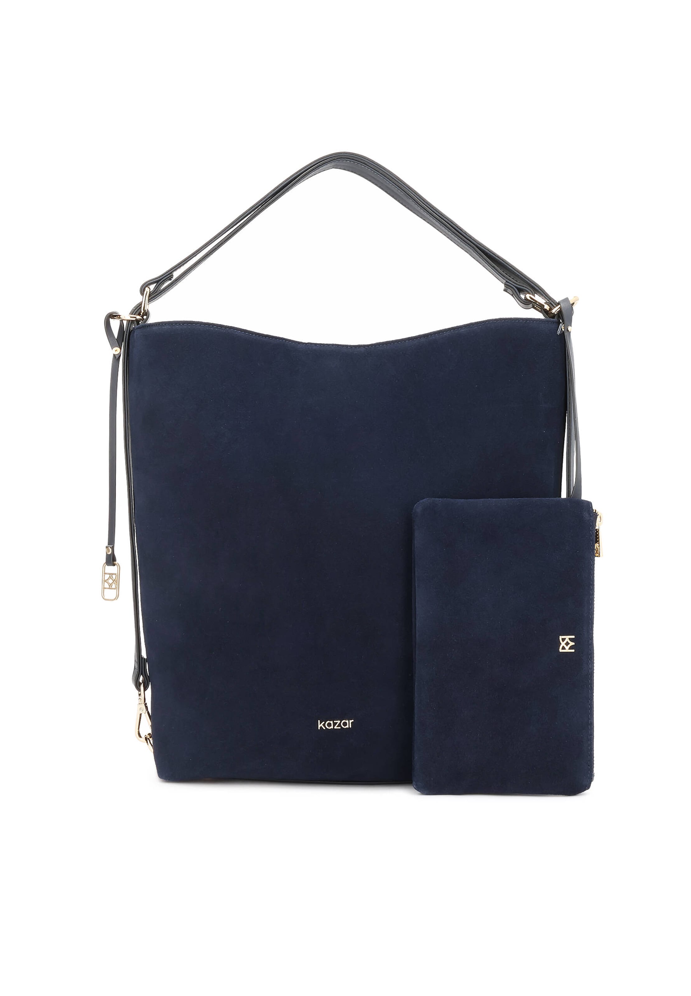 Borsa a mano di Kazar in blu: frontale
