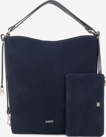 Borsa a mano di Kazar in blu: frontale