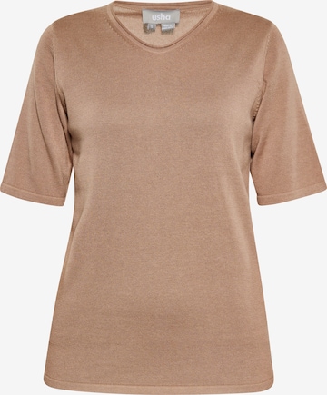 Pull-over Usha en marron : devant