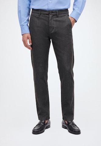 KnowledgeCotton Apparel Štandardný strih Chino nohavice 'Chuck' - Sivá: predná strana