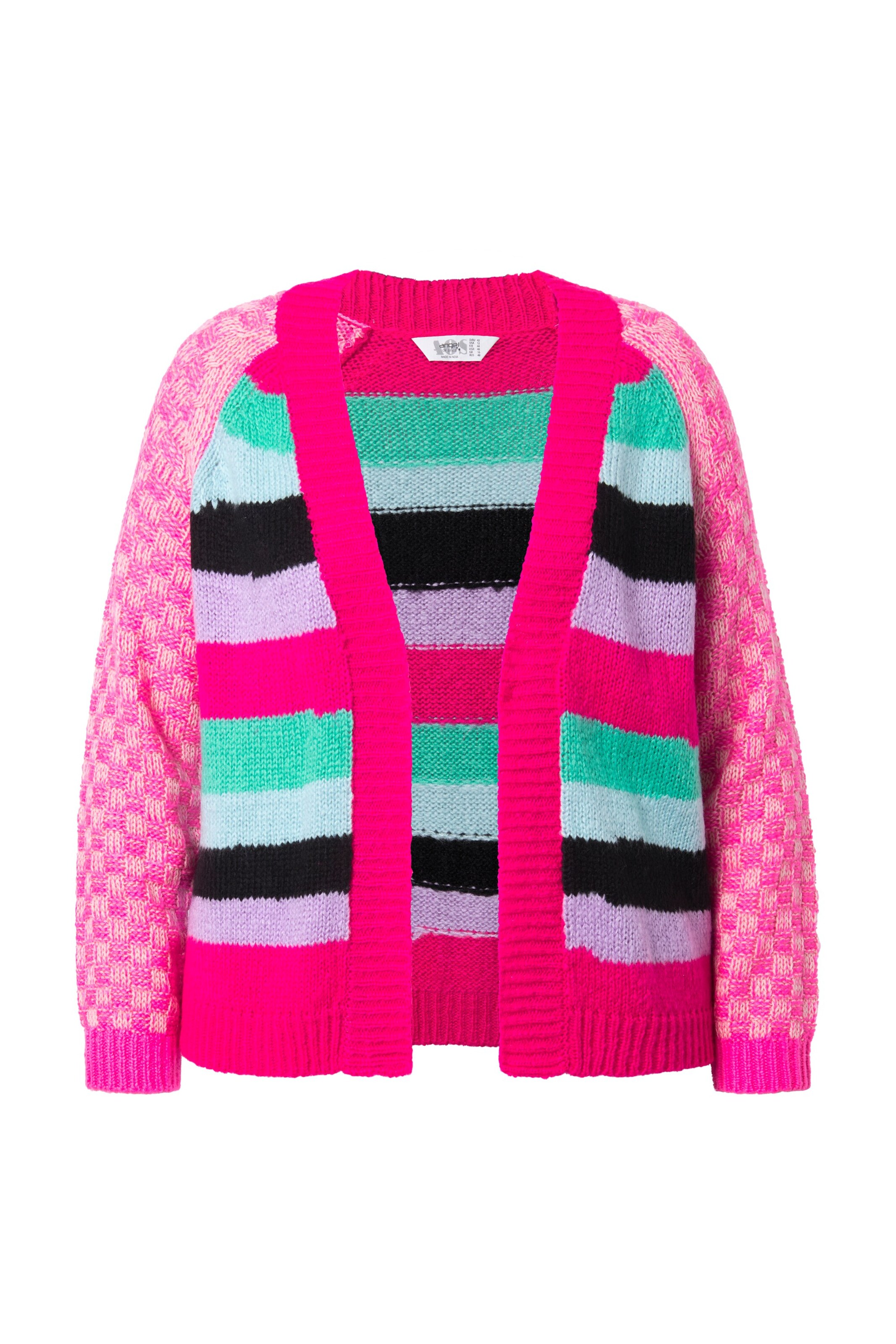 Angel of Style Knit cardigan in Pink: front