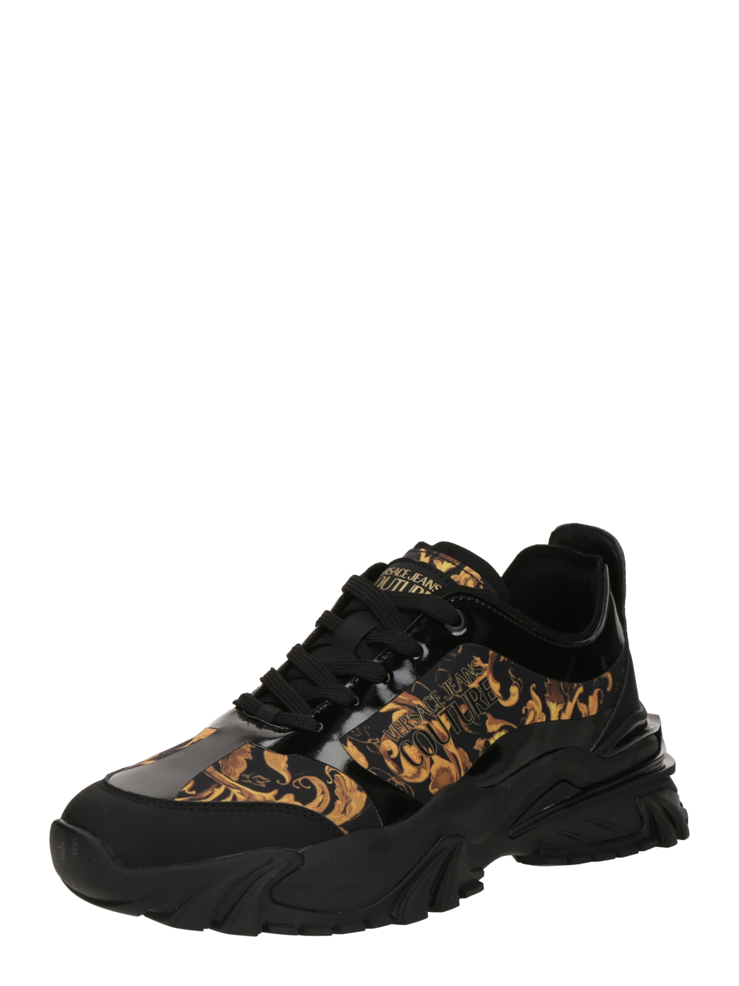 Sneaker low de la Versace Jeans Couture pe negru: față