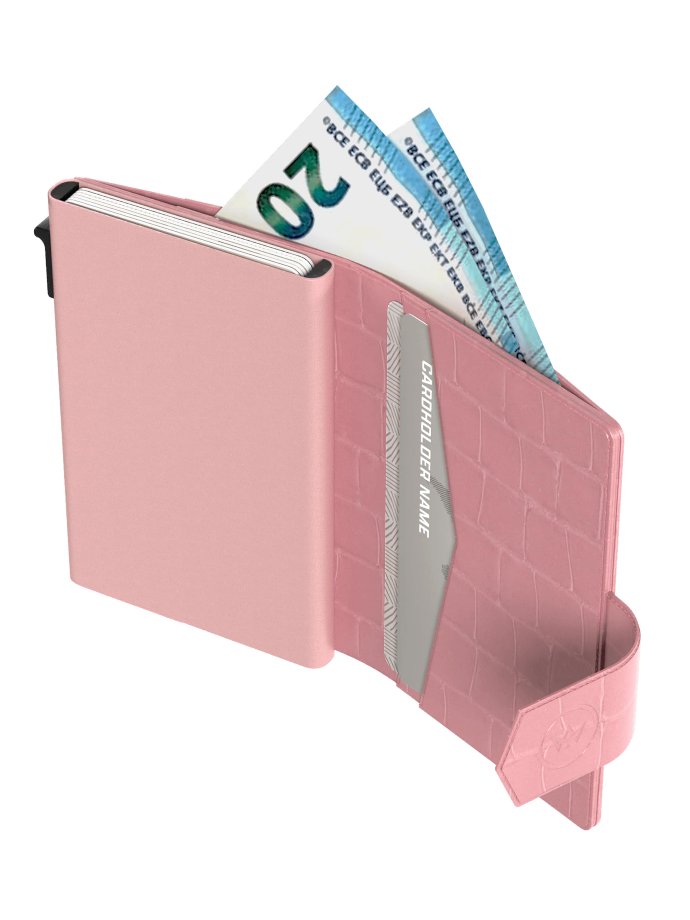 Prowallet Portemonnee 'Pasjeshouder Plus Croco' in Roze