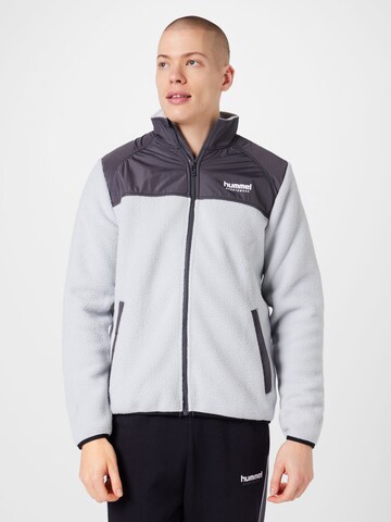 Hummel Fleece Jacket 'Charley' in Grey: front