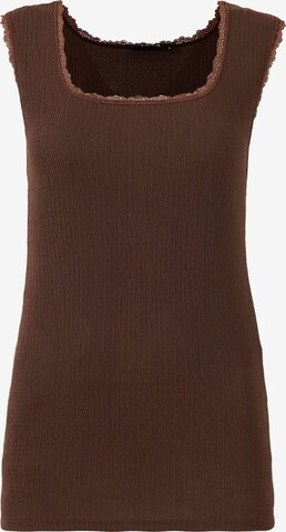 LELA Top in Brown: front