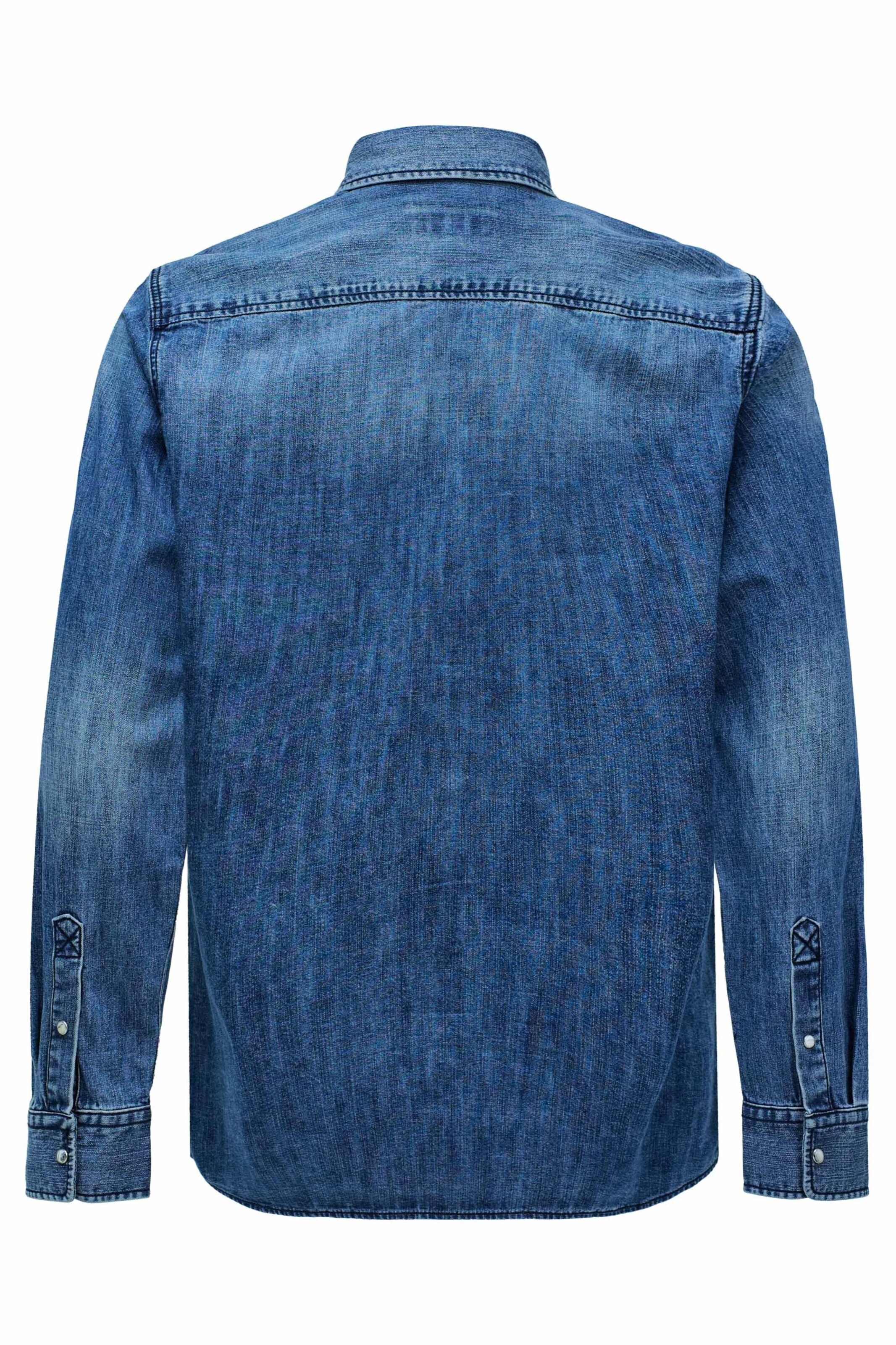 Salsa Jeans Regular fit Overhemd in Blauw