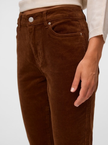 VERO MODA Flared Broek 'VMSiga' in Bruin