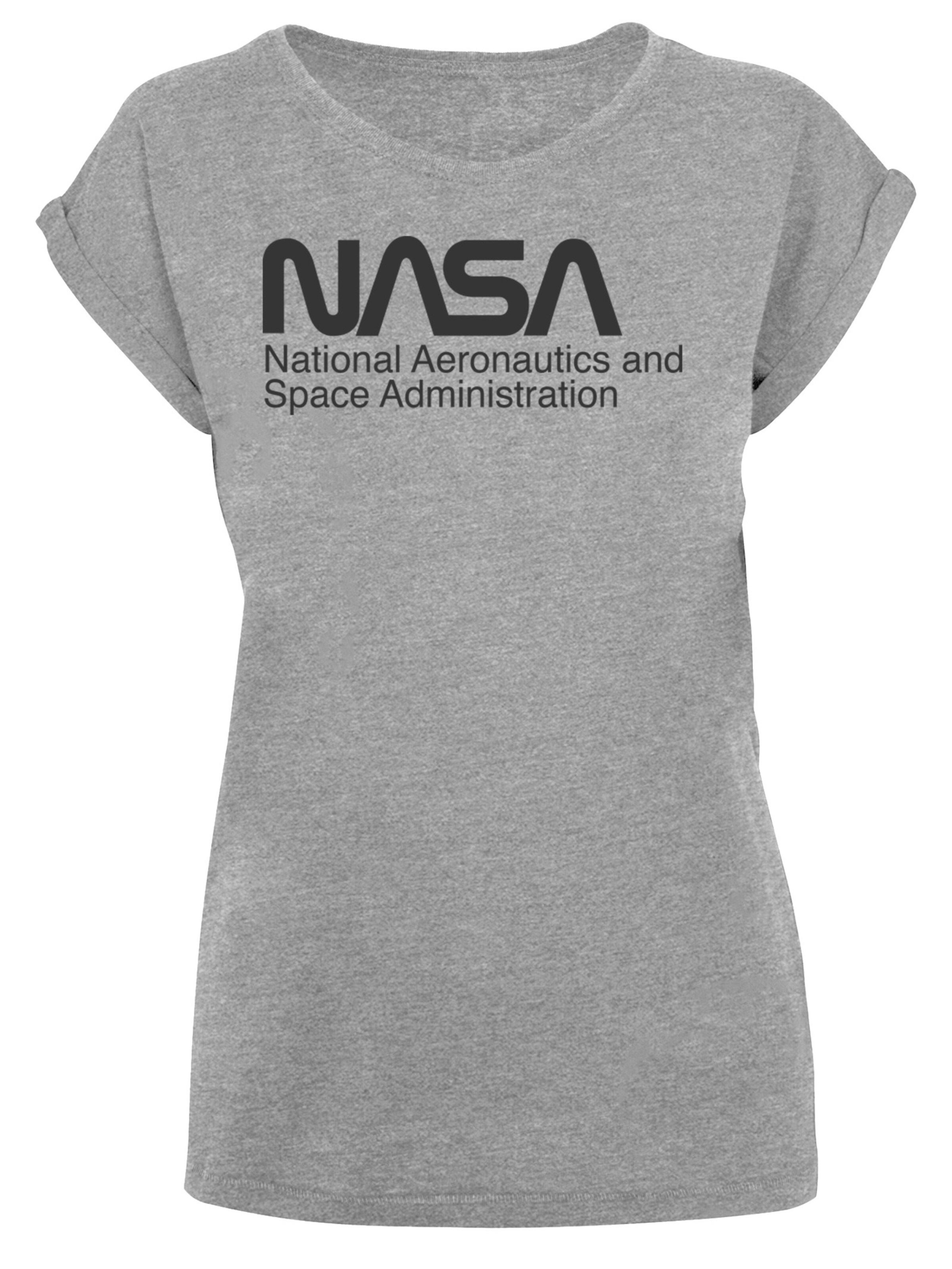 F4NT4STIC T-Shirt 'Nasa' in graumeliert / schwarz, Produktansicht
