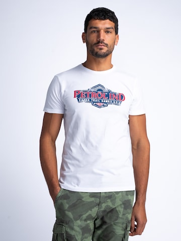 Petrol Industries T-shirt 'Mariner' i vit: framsida