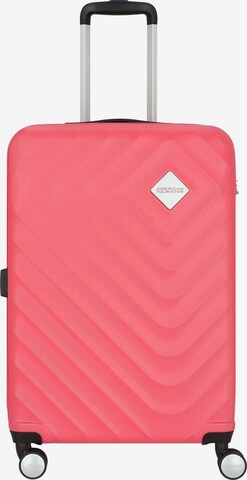 American Tourister Trolley 'Summer Square' in Roze: voorkant