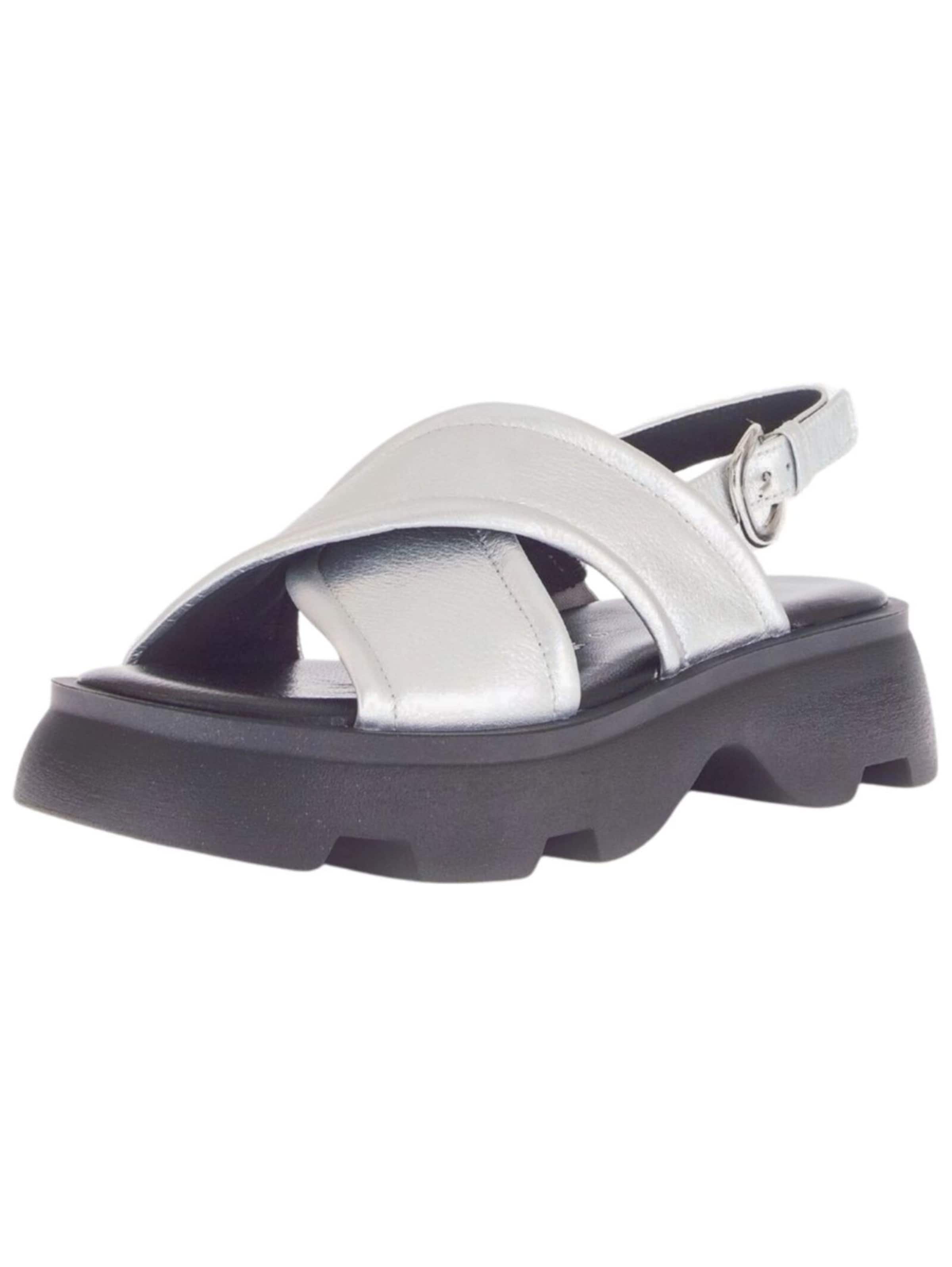 GABOR Sandale in Silber: Vorderseite