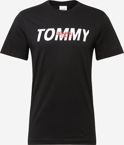 Tricou Tommy Jeans pe albastru închis / pepene / negru / alb, Vizualizare produs