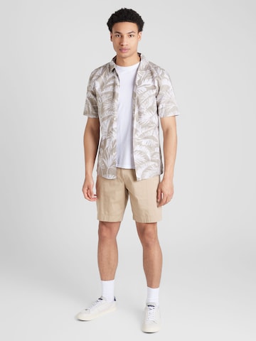 Lindbergh Regular Fit Skjorte i beige