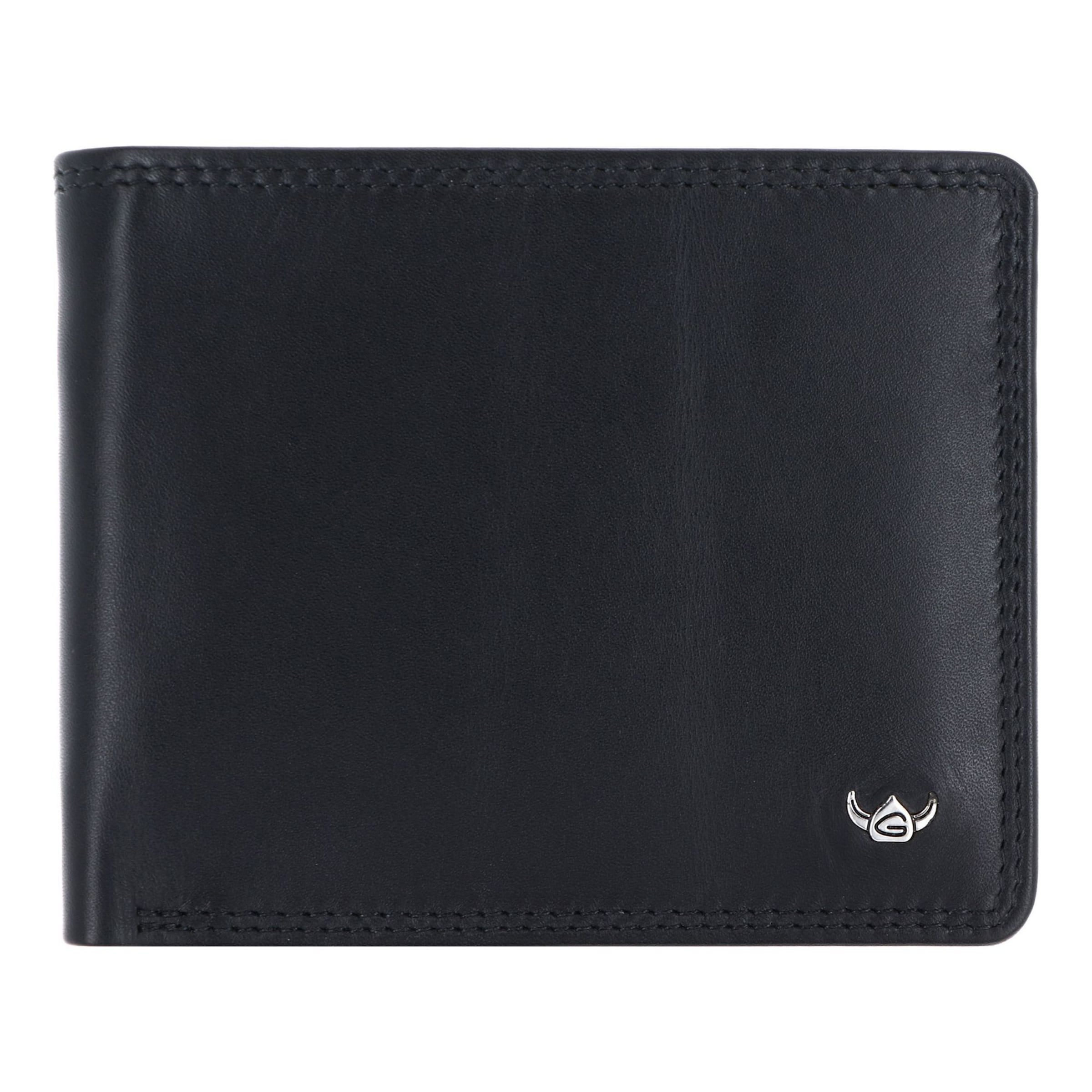 Porte-monnaies 'Polo' GOLDEN HEAD en noir : devant