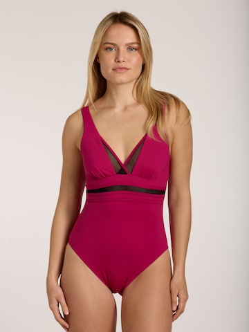 SUNFLAIR Bralette Swimsuit 'Colour Up' in Pink: front