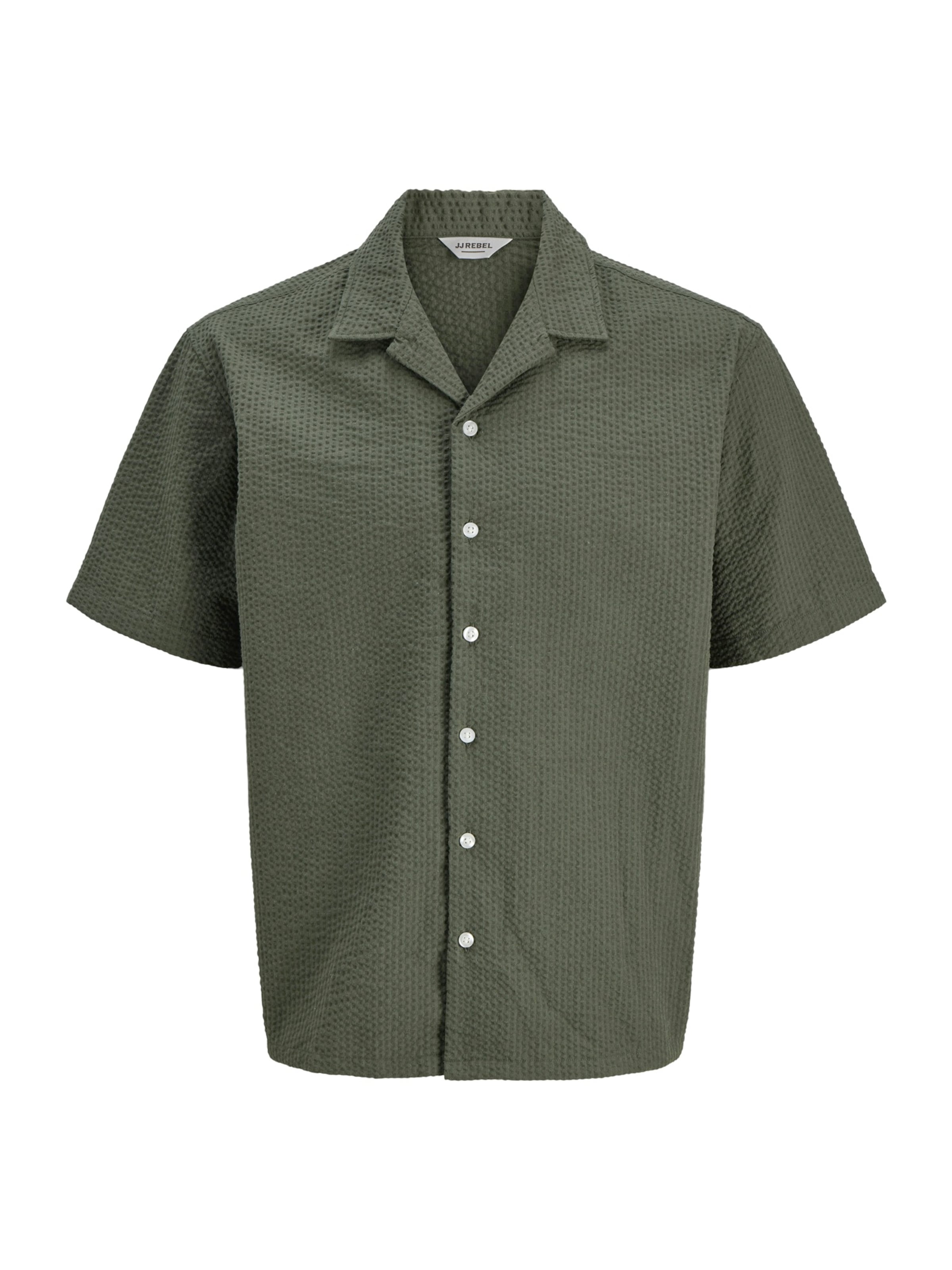 JJ Rebel Классический крой Рубашка 'JREBHAVEN' в Зеленый: спереди