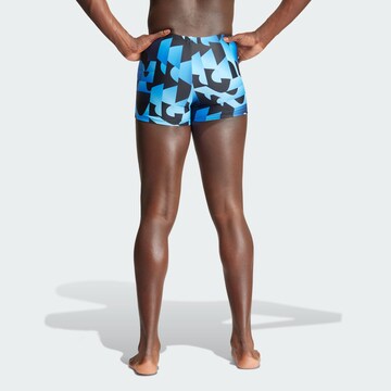 ADIDAS PERFORMANCE Sportzwembroek ' Allover SportbadehoseBoxer-Badehose ' in Blauw