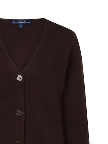 Red Button Knit cardigan 'Emilie' in Brown