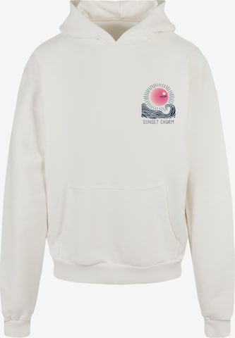 Sweat-shirt 'Sunset Charm' Merchcode en blanc : devant