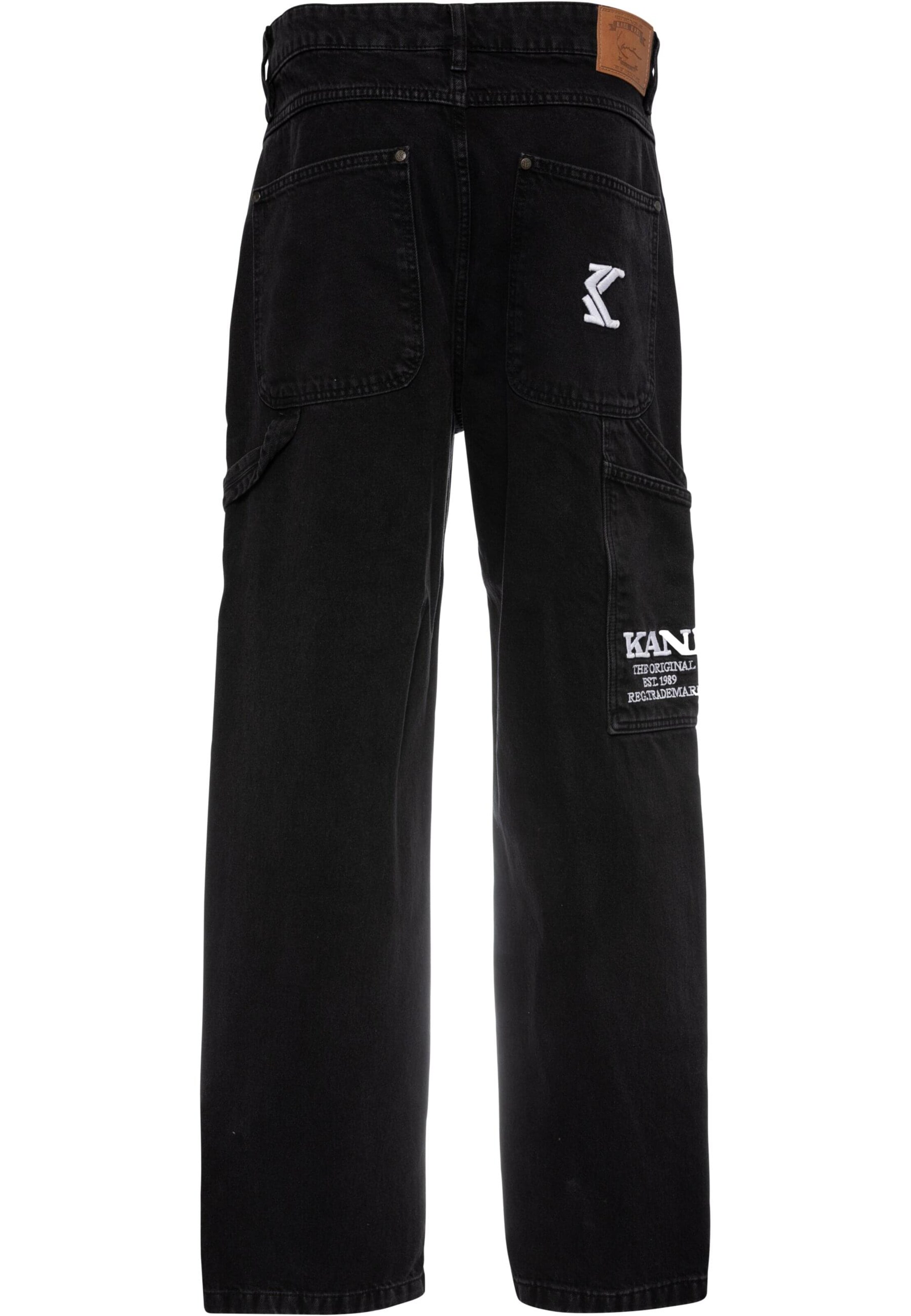 melns Karl Kani Standarta Kargo džinsi