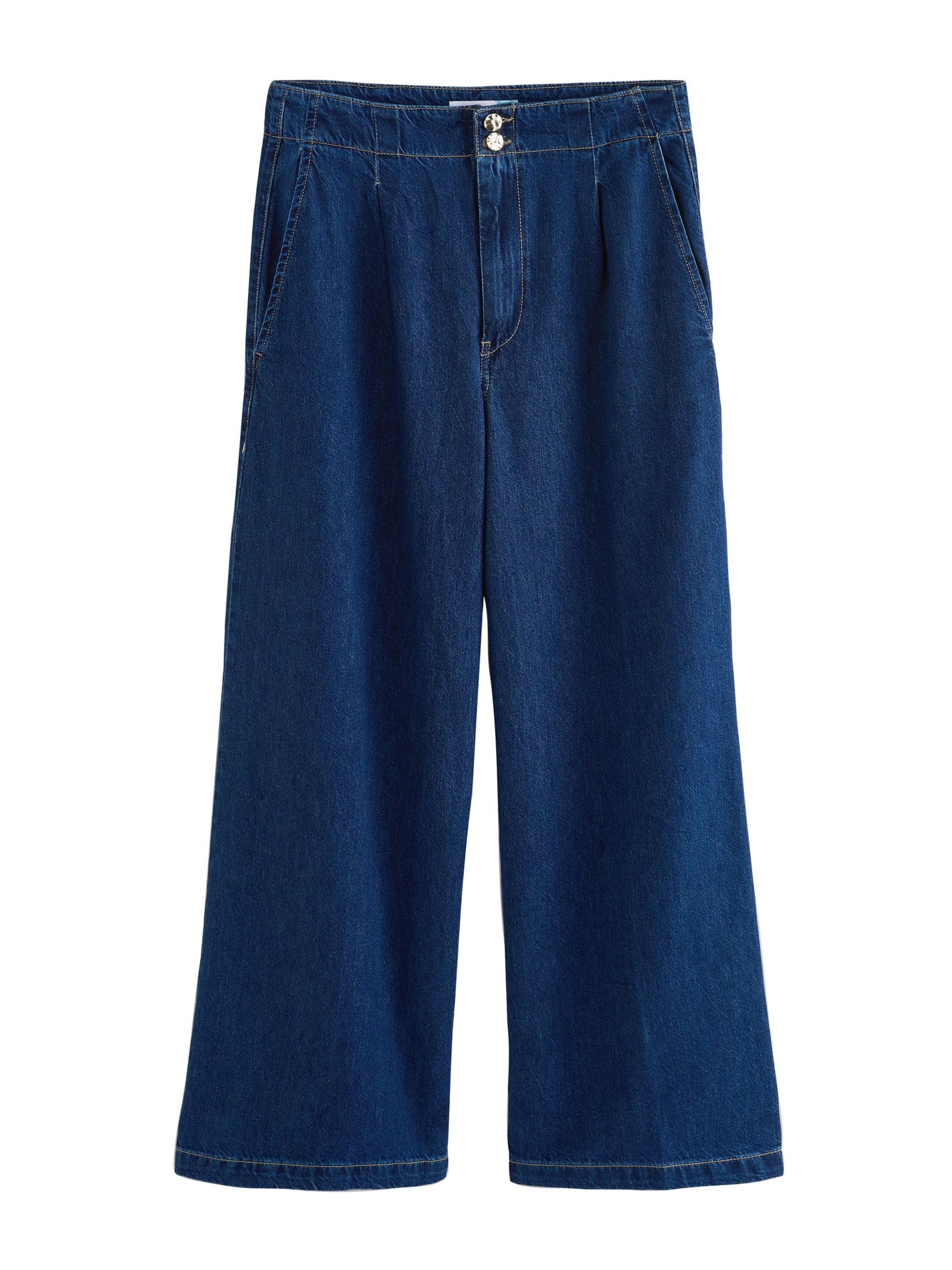 Wide leg Jeans con pieghe di Next in blu: frontale