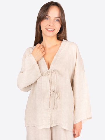 Seasons of April Blouse ' GIANNA LINO ' in Beige: front