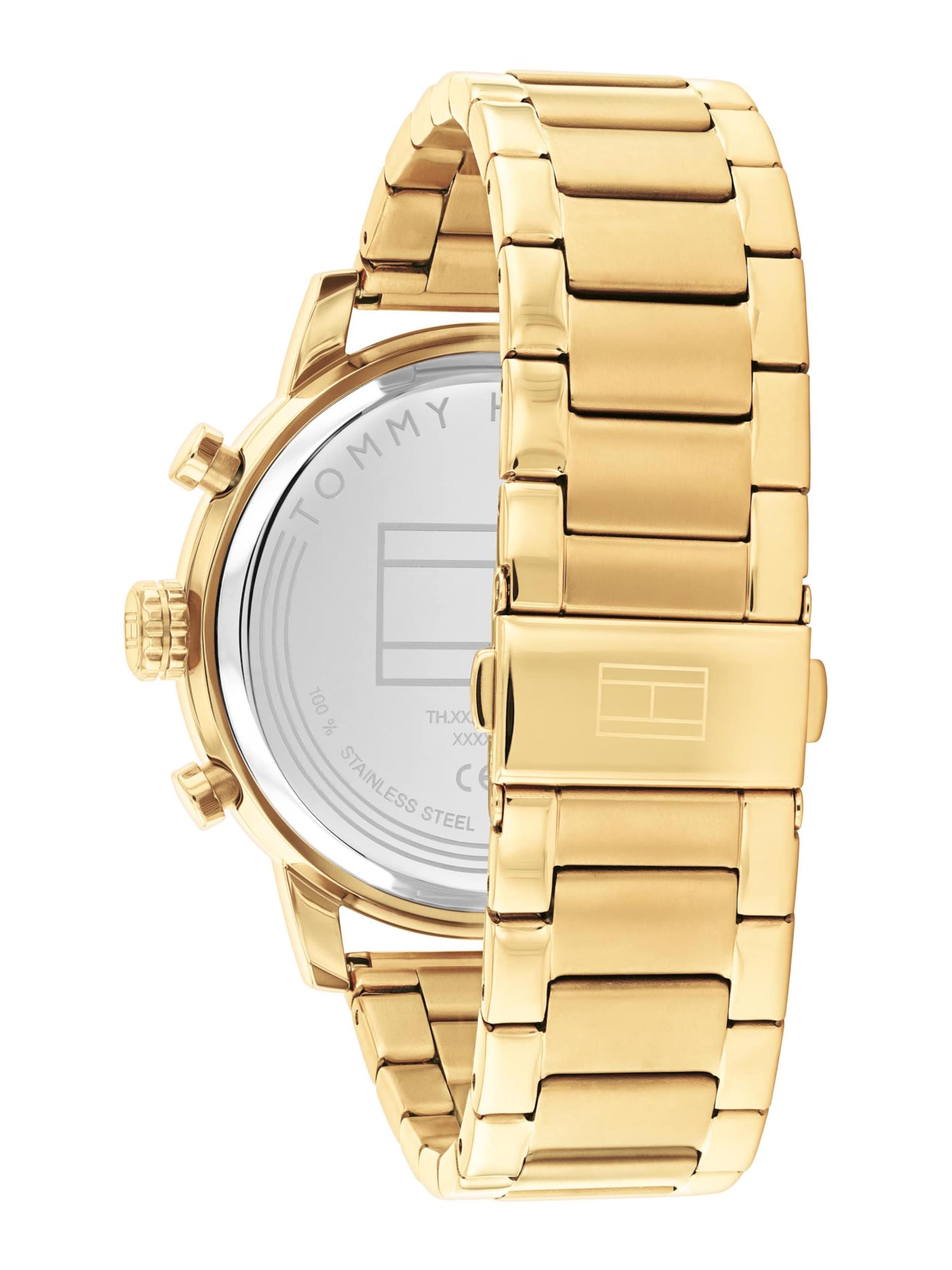 TOMMY HILFIGER Analogt ur 'Rocky' i guld