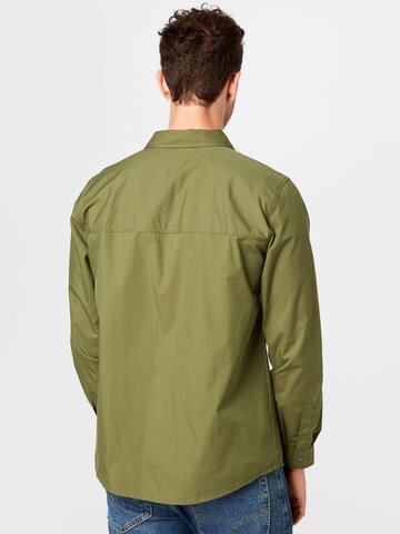 JACK WOLFSKIN Rovný strih Funkčná košeľa 'Lakeside' - Zelená