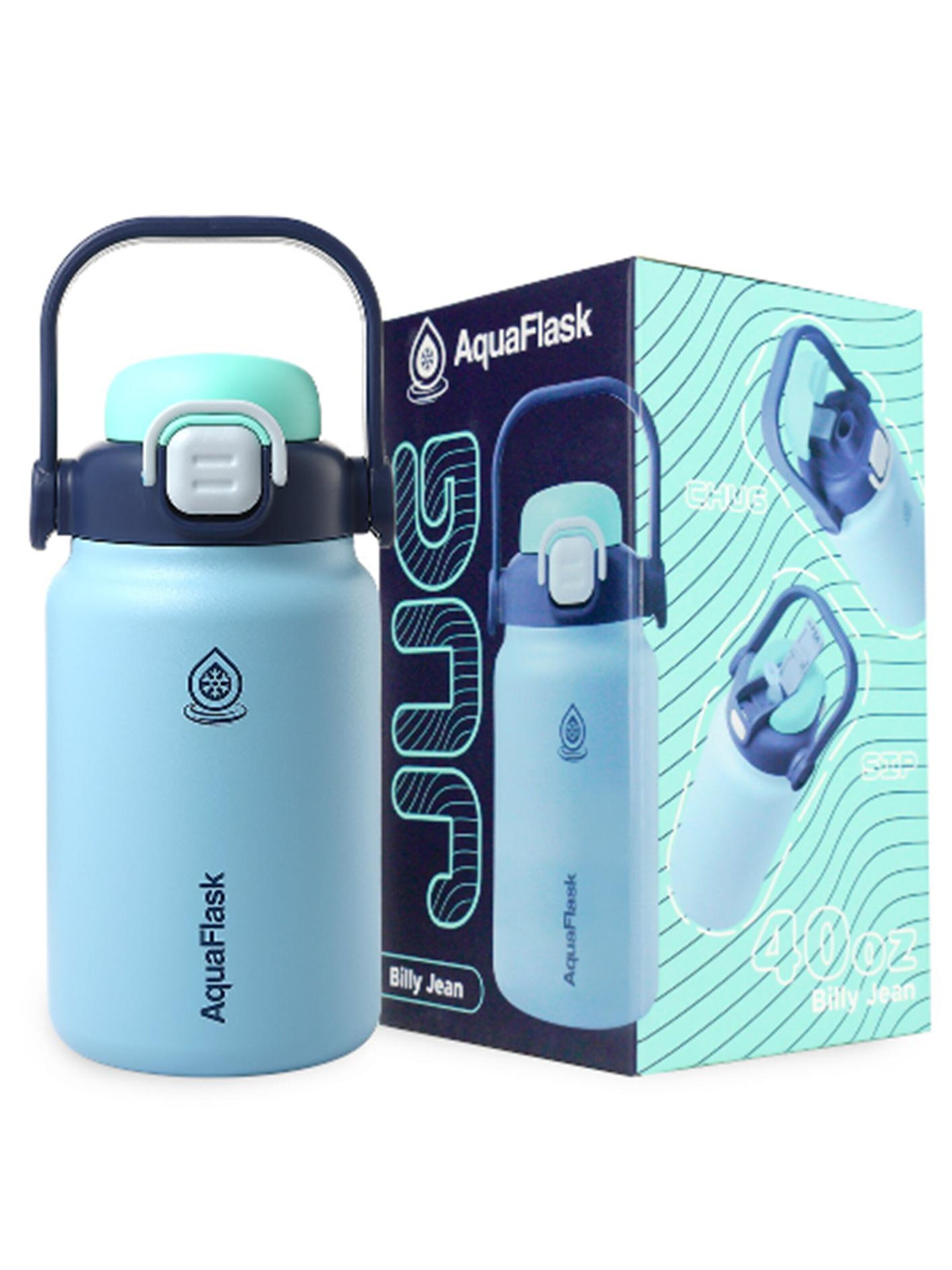 AquaFlask Láhev na vodu 'AquaFlask Termoláhev JUG 1180 ml' – modrá