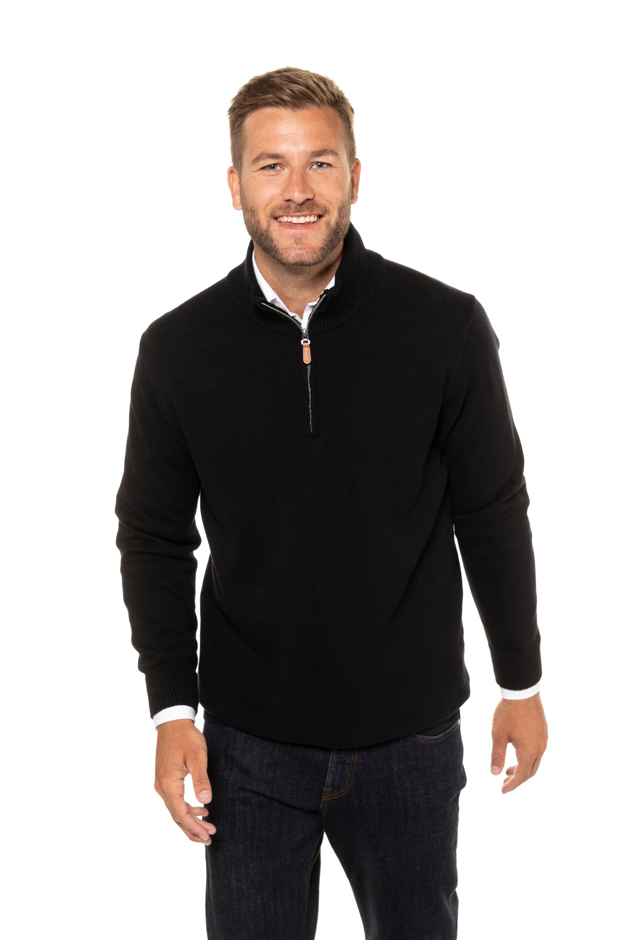 JP1880 Trui in Zwart: voorkant