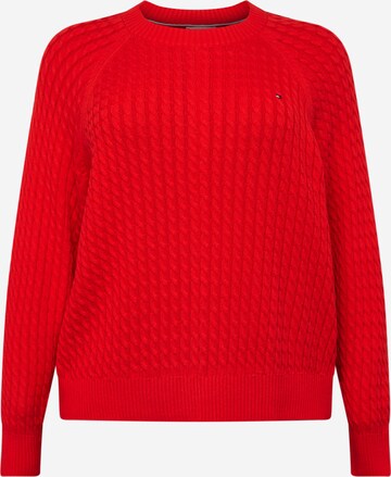 Tommy Hilfiger Curve Sweater in Red: front