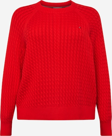 Tommy Hilfiger Curve Pullover i rød: forside