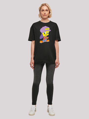 F4NT4STIC Oversized Shirt 'Looney Tunes Trickfilm Serie Cartoon Tweety Pie Hip Hop' in Black