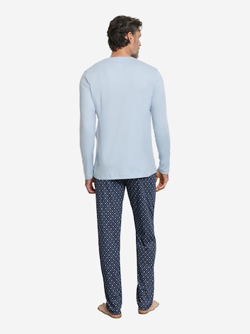 Hanro Long Pajamas ' Night & Day ' in Blue