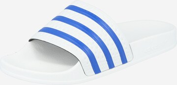 ADIDAS ORIGINALS Pantoletter 'Adilette' i hvit: forside