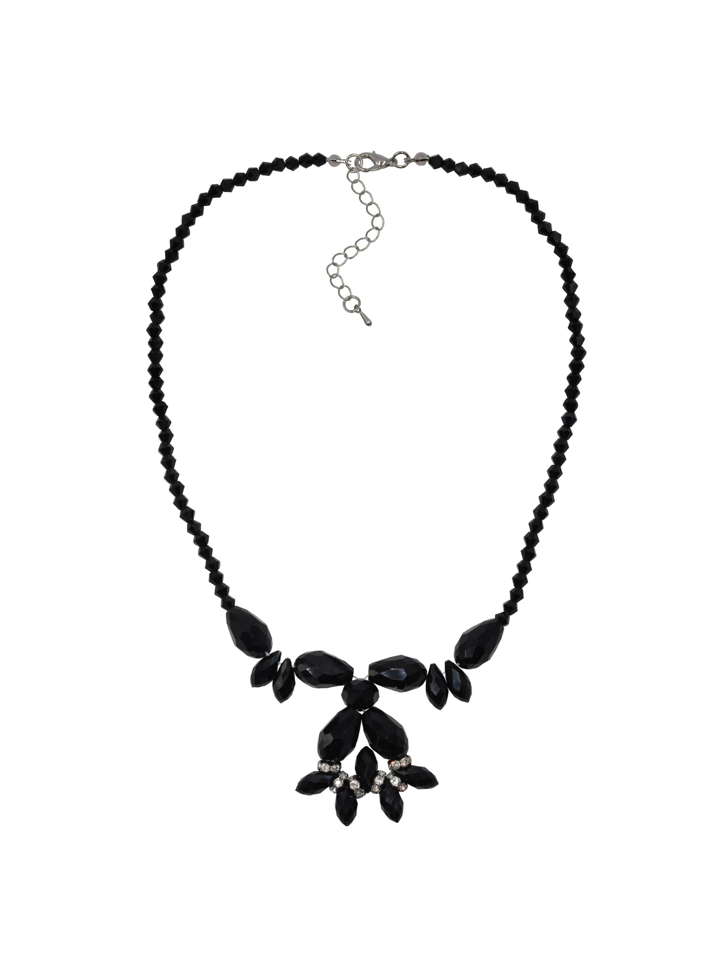 Steuer Set Kette Ohrringe in Schwarz