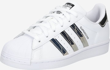 Sneaker low 'Superstar' de la ADIDAS ORIGINALS pe alb: față