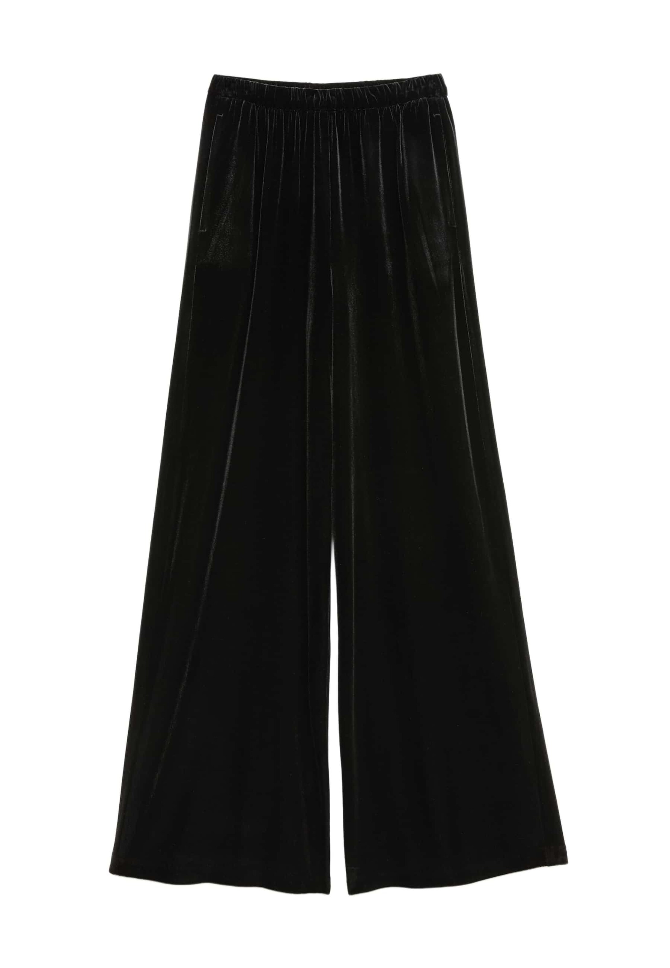 Wide Leg Pantalon Marks & Spencer en noir : devant