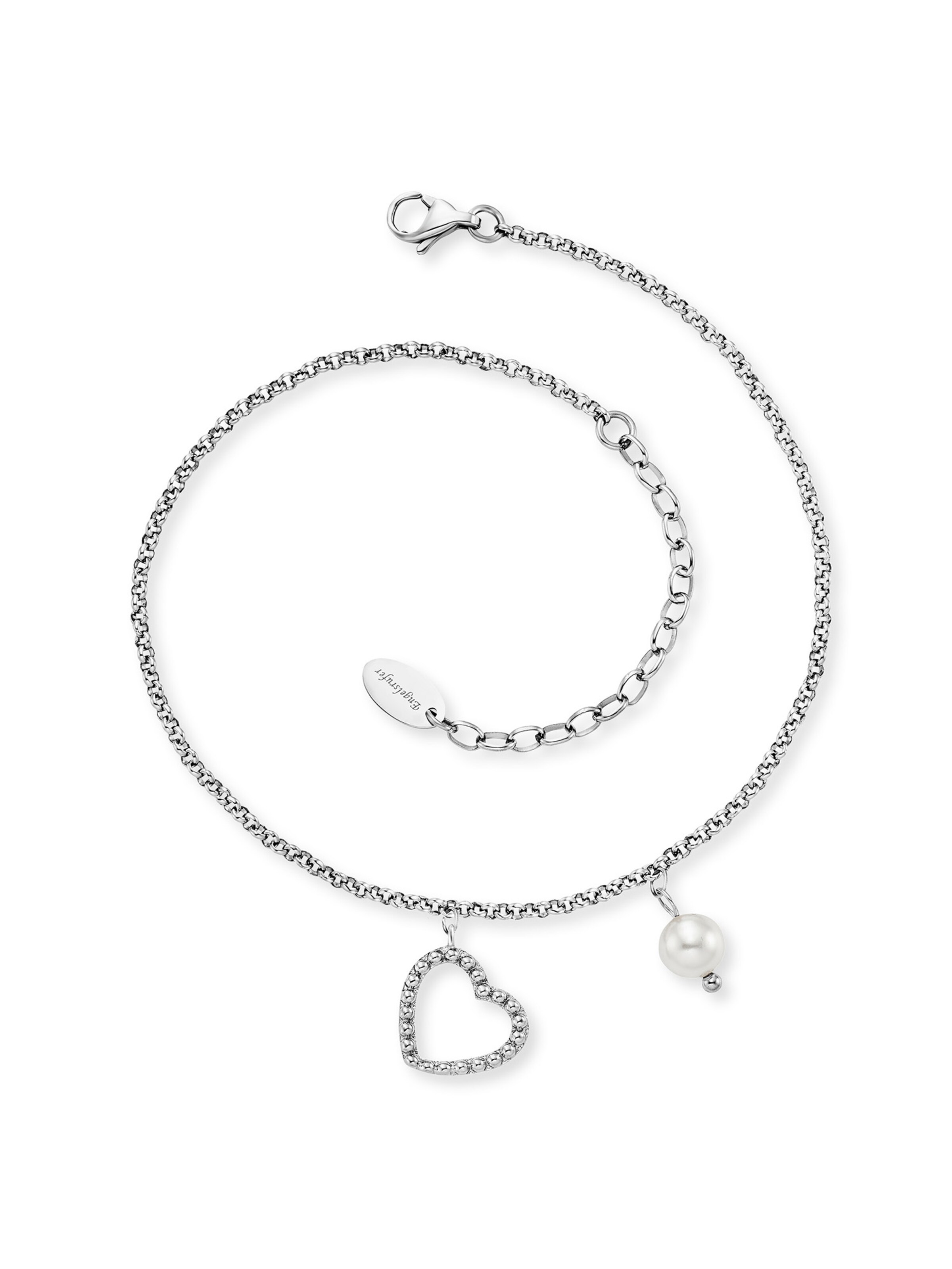 Engelsrufer Fußkette in Silber: Vorderseite