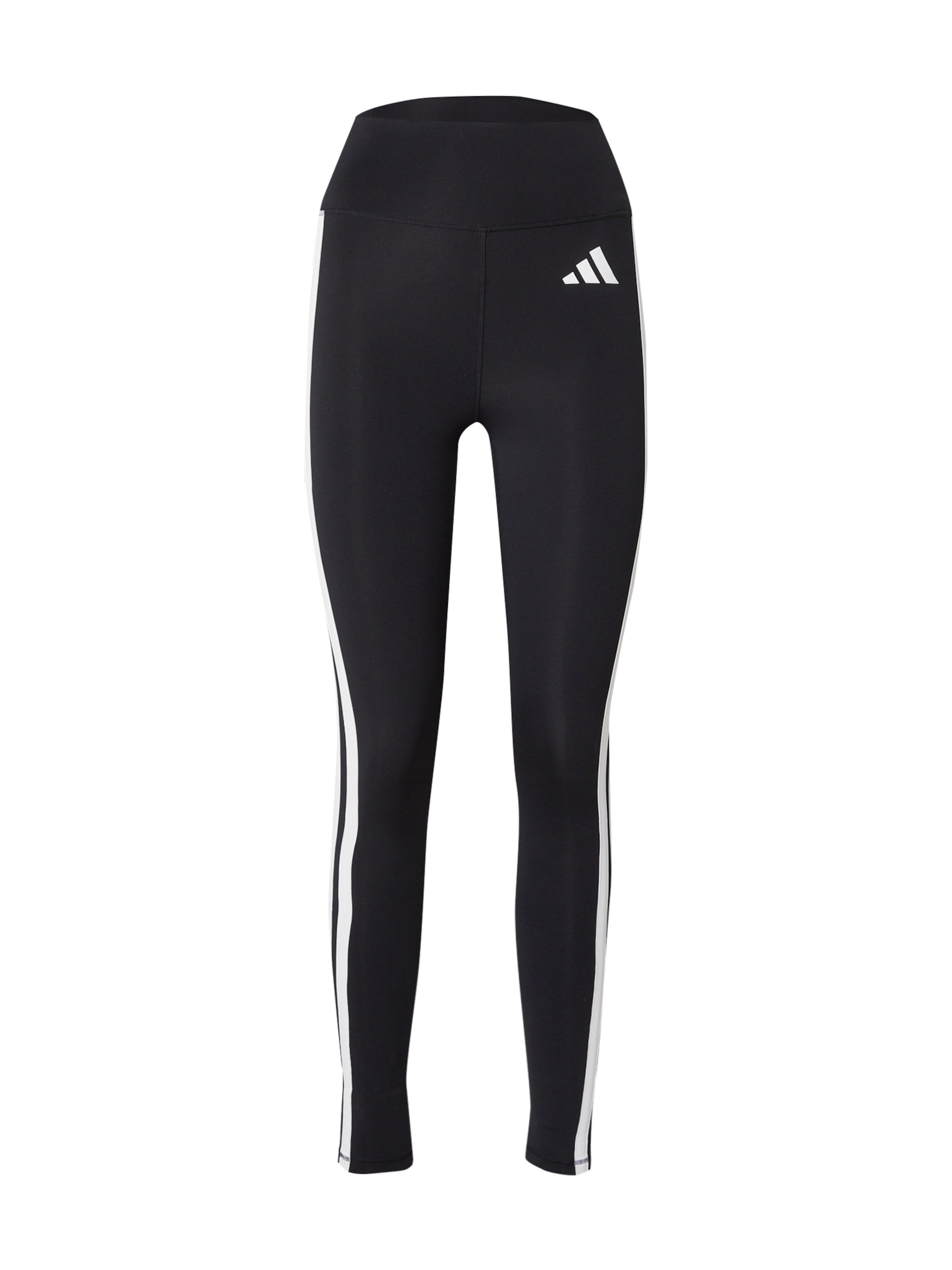 ADIDAS PERFORMANCE Skinny Sportbroek &#x27;Optime Essentials&#x27; in Zwart: voorkant